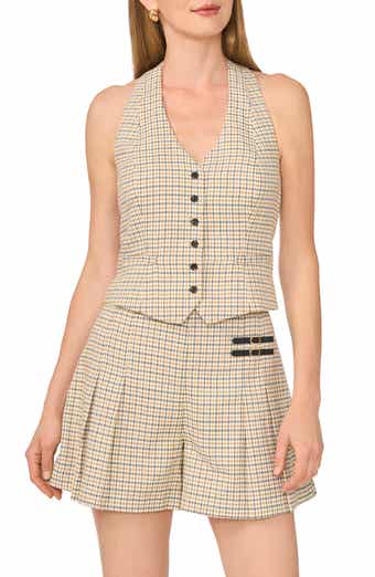 Plaid Halter Vest