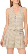 1.STATE Plaid Halter Vest
