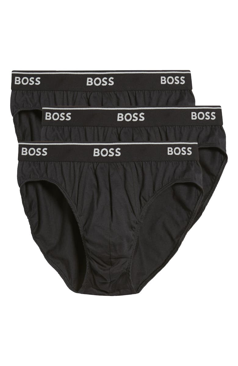 BOSS 3-Pack Assorted Classic Cotton Briefs, Alternate, color, Black