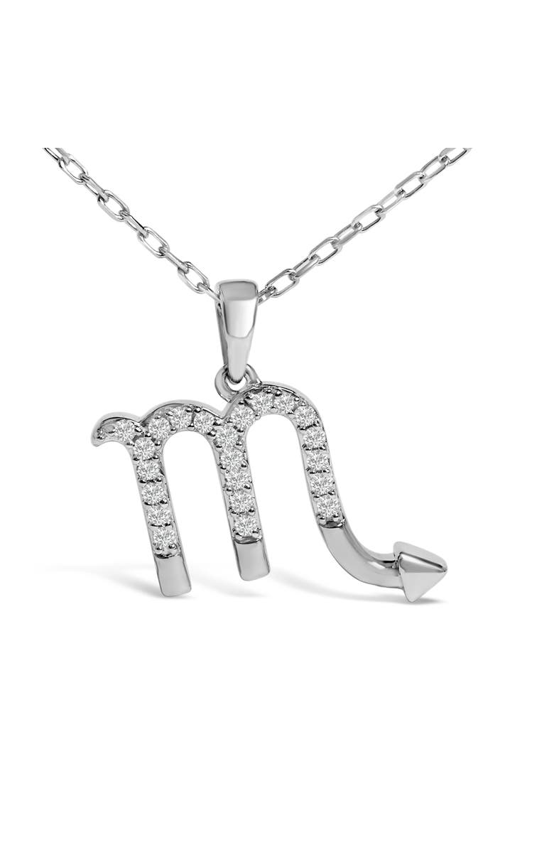 Haus of Brilliance Sterling Silver 1/7 Cttw Diamond Scorpio Zodiac Pendant Necklace, Alternate, color, Silver