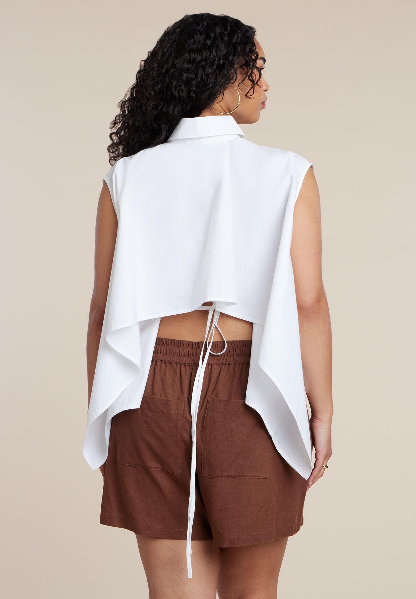 Button Up Shirt With Open Back - image 2