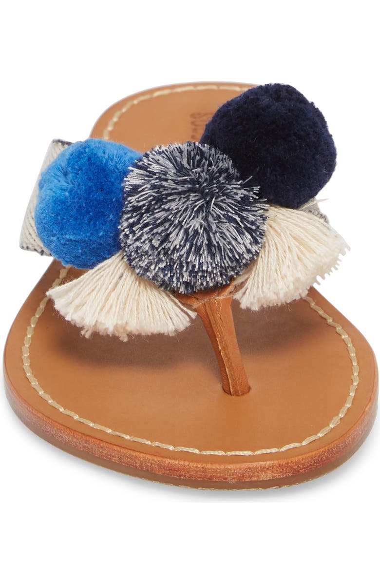 Soludos Capri Pompom Flip Flop, Alternate, color,