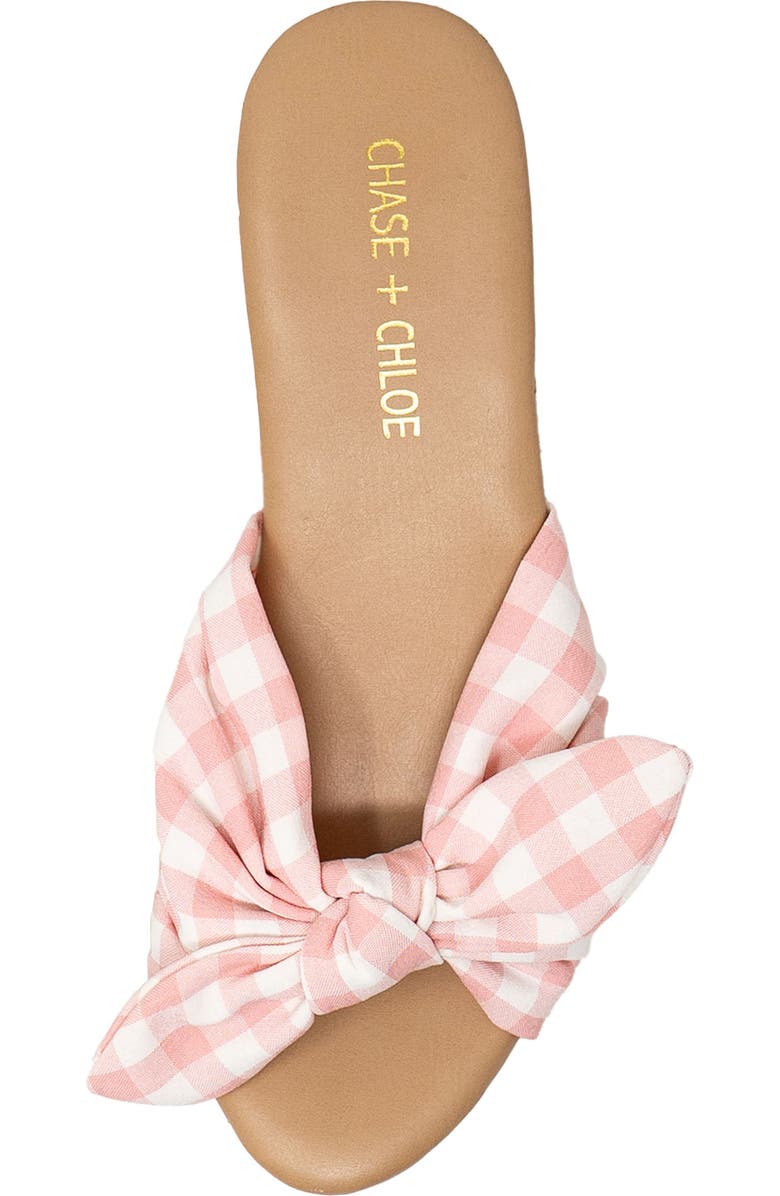 CHASE AND CHLOE Knot Top Platform Sandal, Alternate, color, Pink