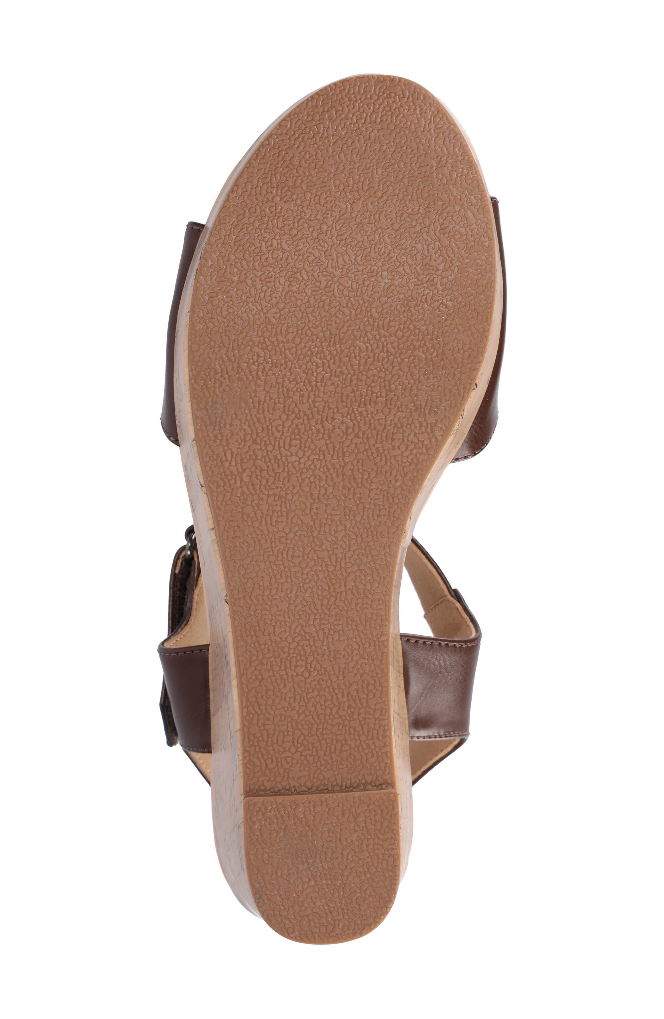 Ranae Platform Wedge Cork Sandal, Alternate, color, BROWN