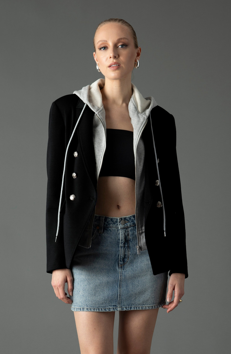 BLUE REVIVAL Helen Double Breasted Blazer, Main, color, 