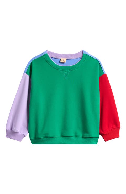 Kids' Colorblock Cotton Sweatshirt