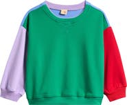 ALL SMALL.CO Kids' Colorblock Cotton Sweatshirt