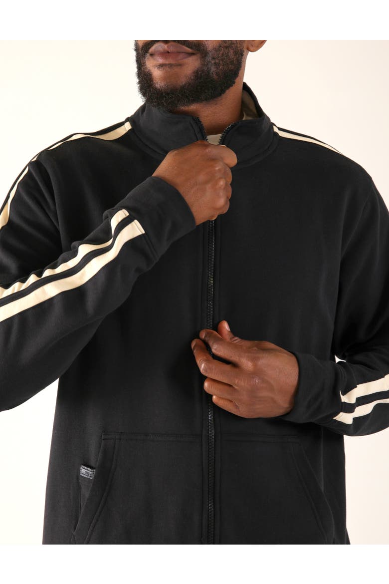 Retro Zip Up, Alternate, color, Black/Oatmilk