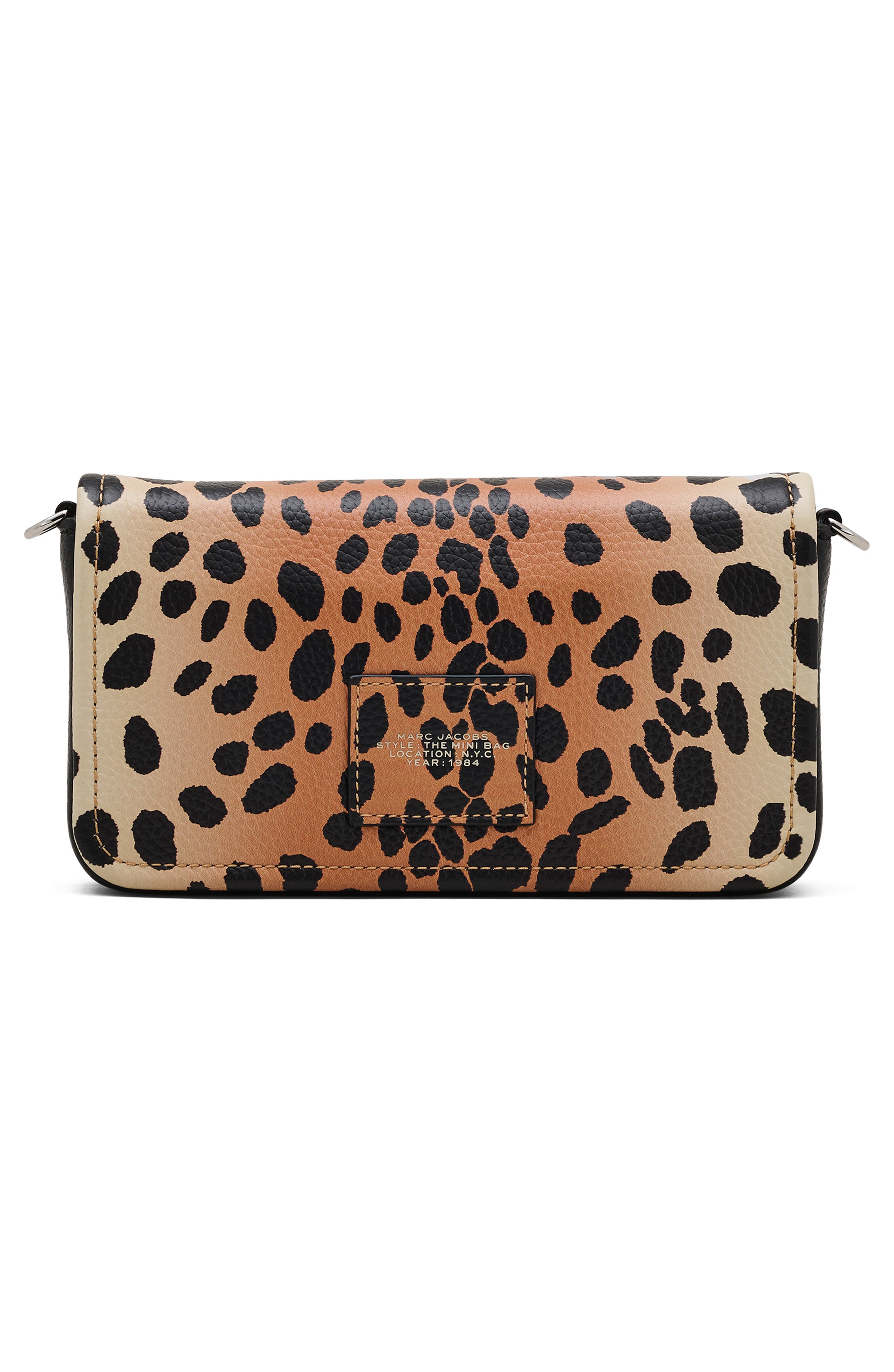 Marc Jacobs The Mini Cheetah Leather Crossbody Bag, Alternate, color, 