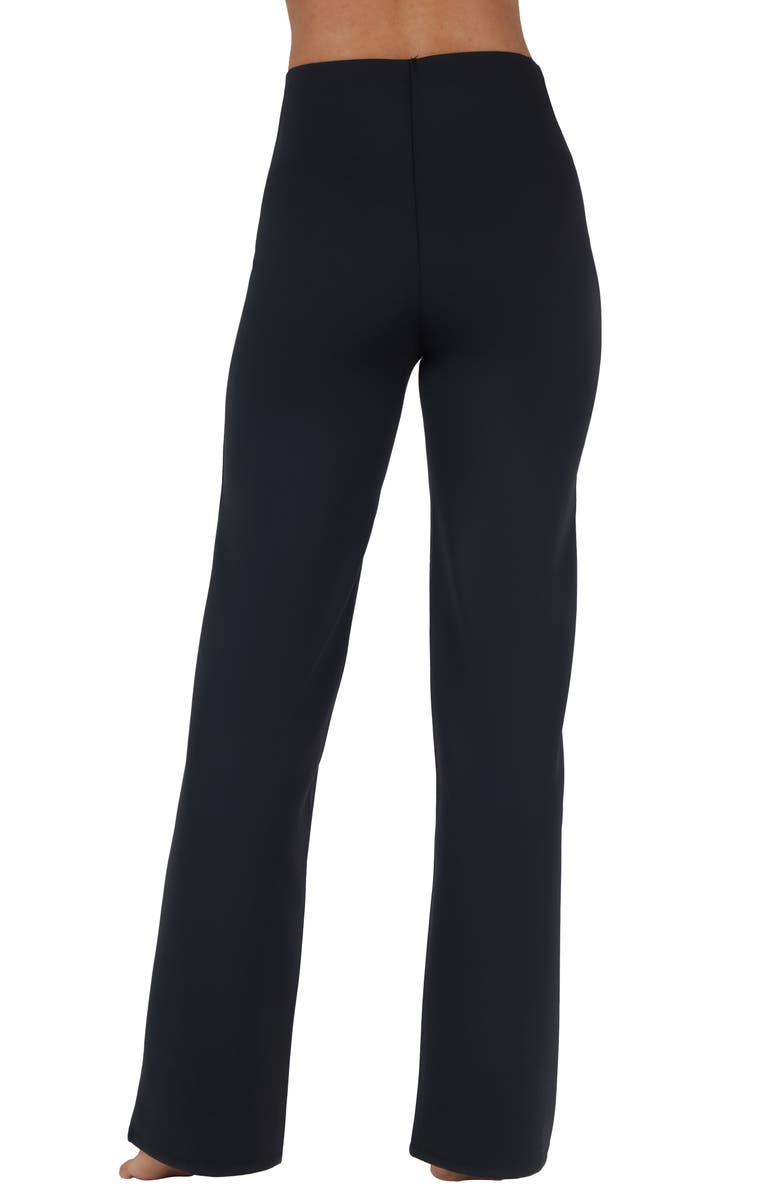 YOGALICIOUS Upper West Side Pintuck Flare Pants, Alternate, color, Black