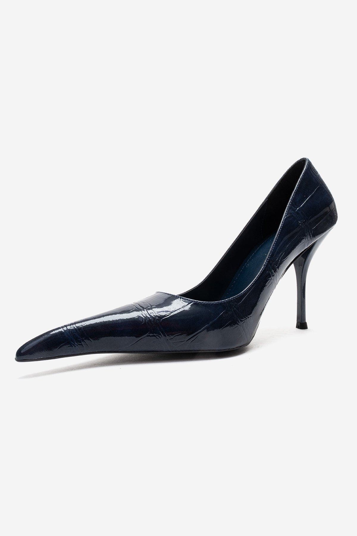 Luce Pointed Toe Stiletto Pump, Alternate, color, Navy Print