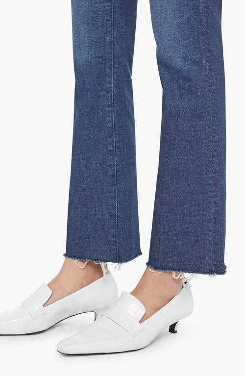 Mother The Hustler Fray Ankle Bootcut Jeans In Blue