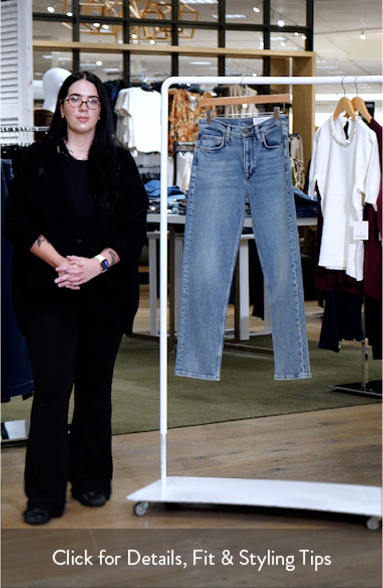 Harlow Mid Rise Ankle Straight Leg Jeans, sales video thumbnail