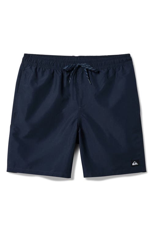 Quiksilver Everyday Solid Volley Swim Trunks In Eclipse