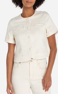 Liverpool Los Angeles Short Sleeve Crop Jacket