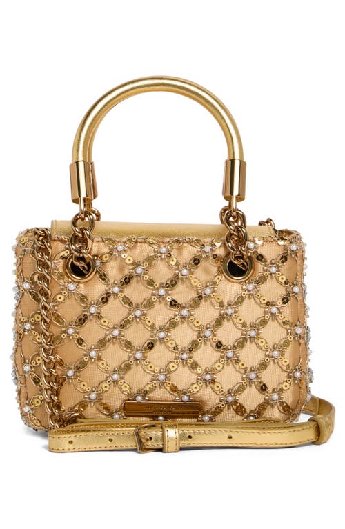 Kurt Geiger London Mini Sequin Kensington Convertible Crossbody Bag In Gold