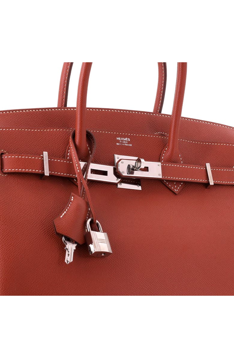 Pre-Owned Hermes Birkin Handbag Orange Epsom with Palladium Hardware 30, Alternate, color, Brique