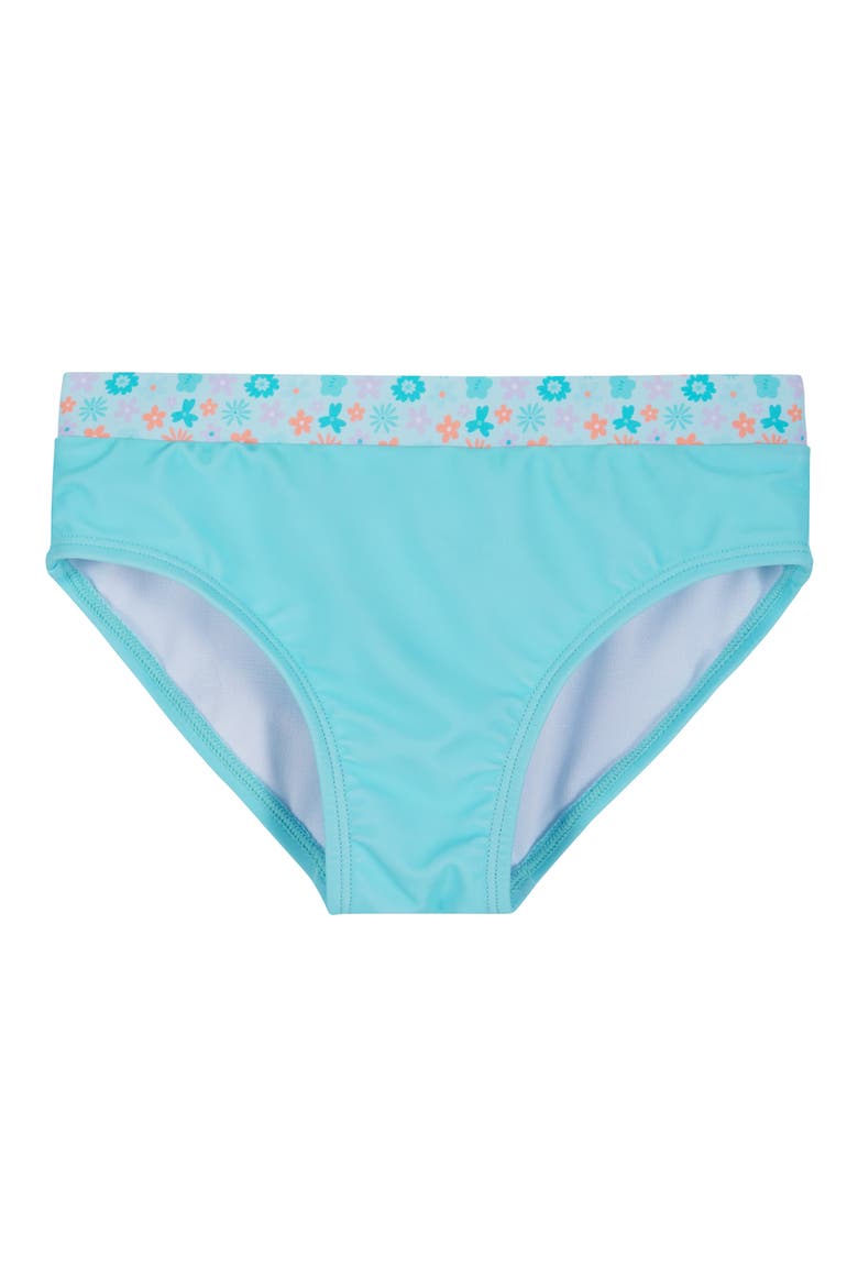 Kids' Appliqué Long Sleeve Two-Piece Rashguard Swimsuit, Alternate, color, AQUA