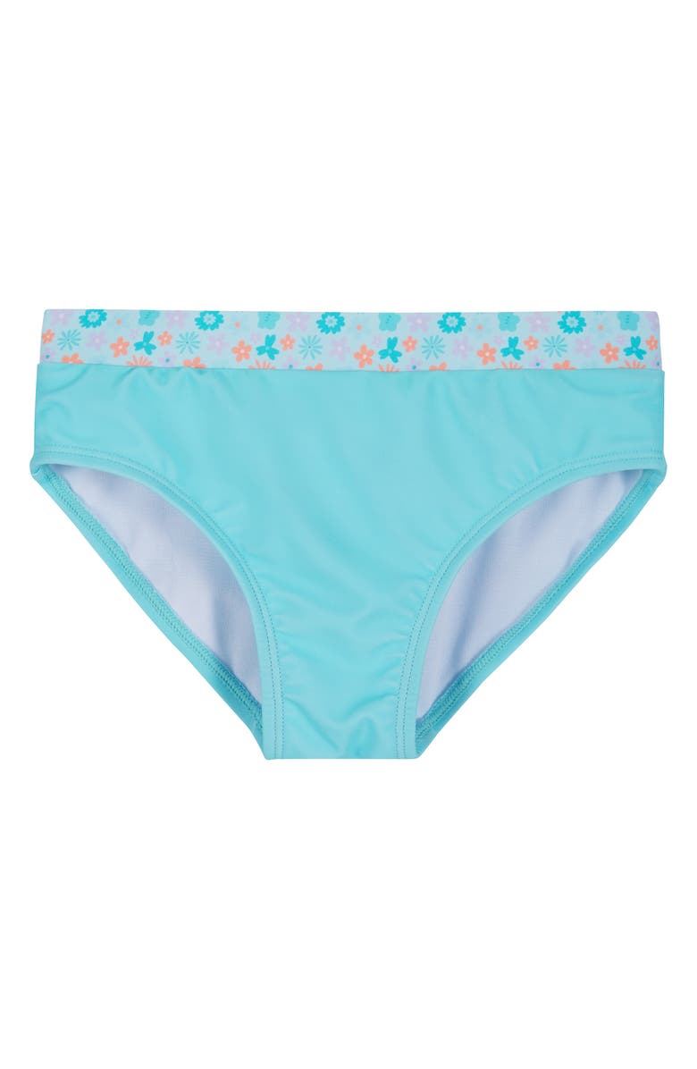 Andy & Evan Kids' Appliqué Long Sleeve Two-Piece Rashguard Swimsuit, Alternate, color, Aqua