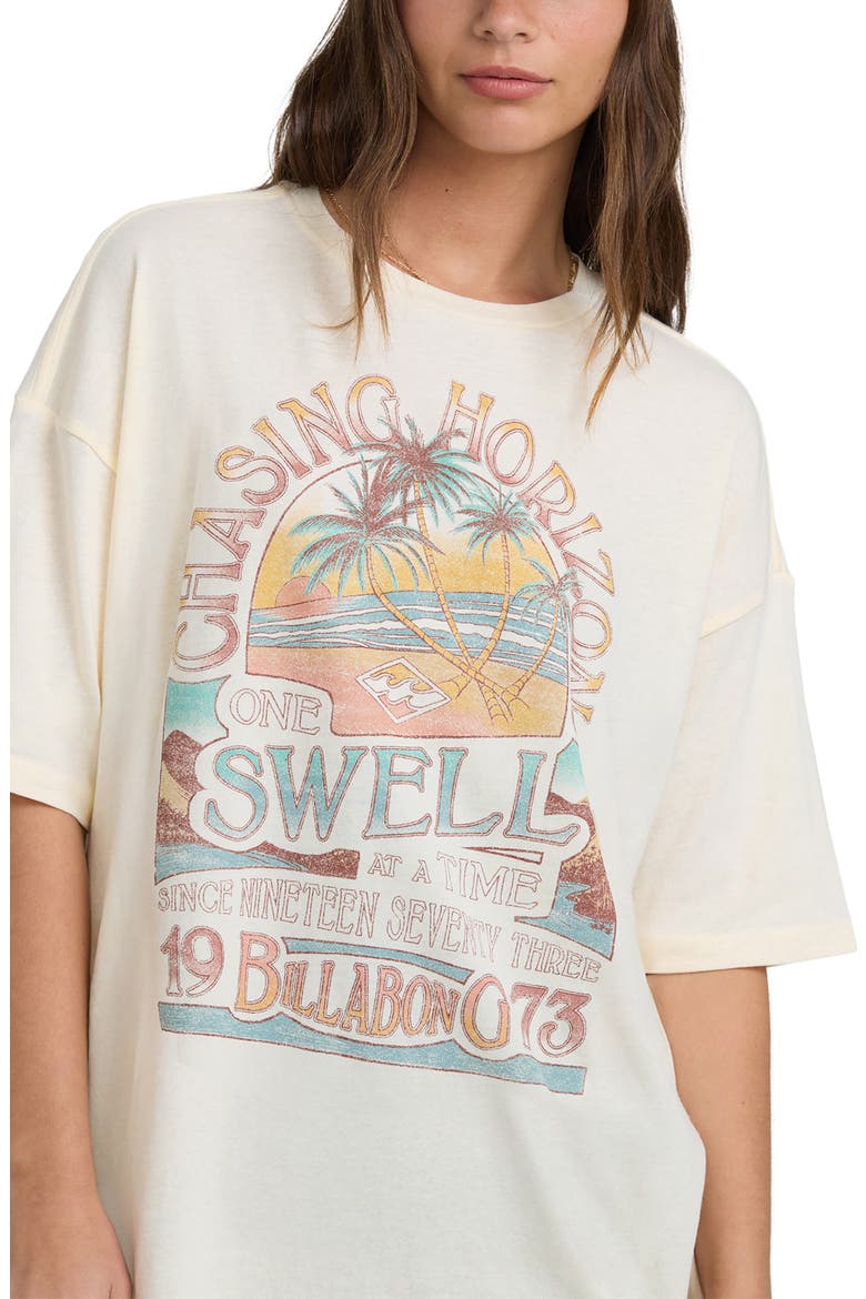 The Sun Rises Oversize Cotton Graphic T-Shirt, Alternate, color, WHITE CAP