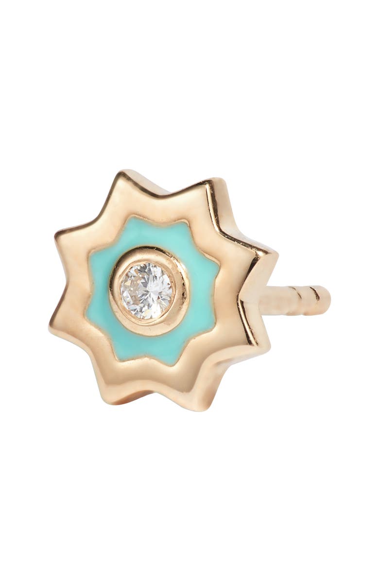 Anzie Diamond Starburst Stud Earrings, Alternate, color, Green