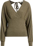 Loveappella Empire Tie Back Rib Top