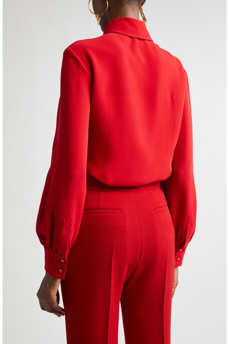 Solid Silk Cady Couture Button-Up Shirt, Alternate, color, PARIS
