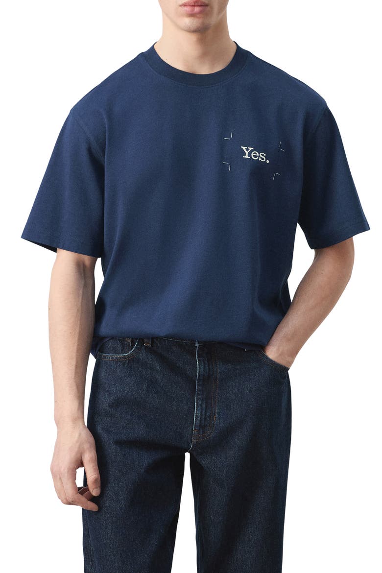 x Fantastic Man Yes Graphic T-Shirt, Main, color, INK BLUE