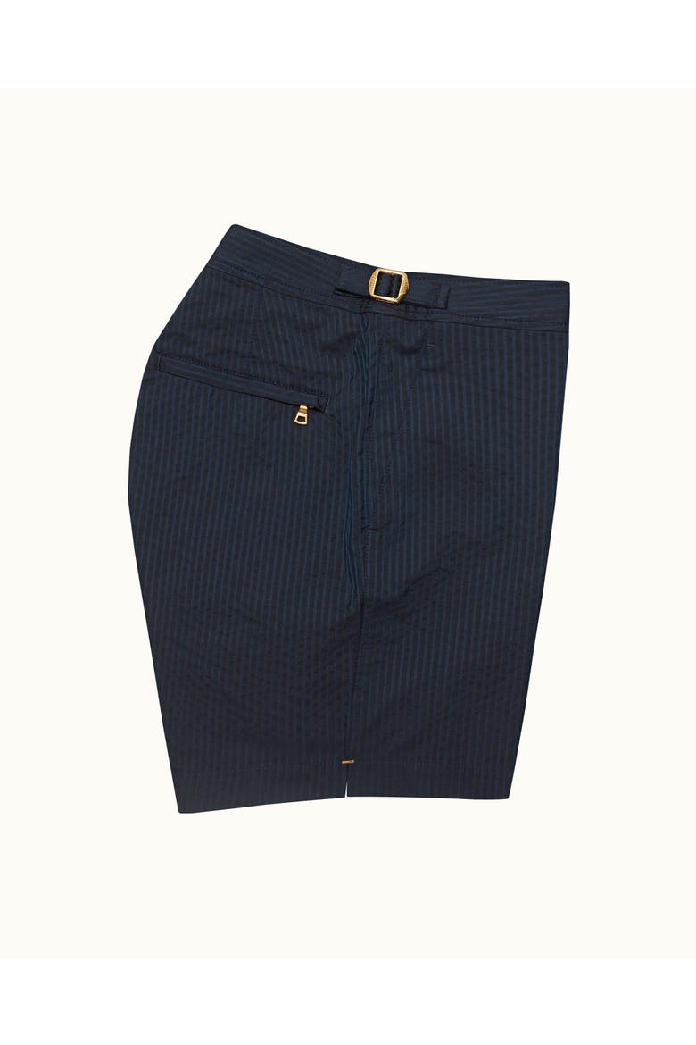 Bulldog Relaxed-Fit Swim Shorts, Alternate, color, NIGHT IRIS