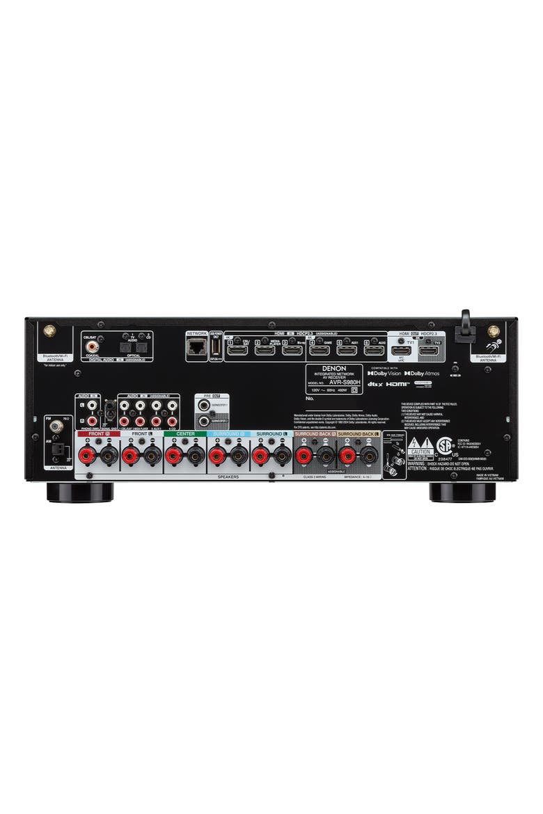 AVR-S980H 7.2 Channel 8K Home Theater Receiver with Dolby Atmos & HEOS Built-In, Alternate, color, Black