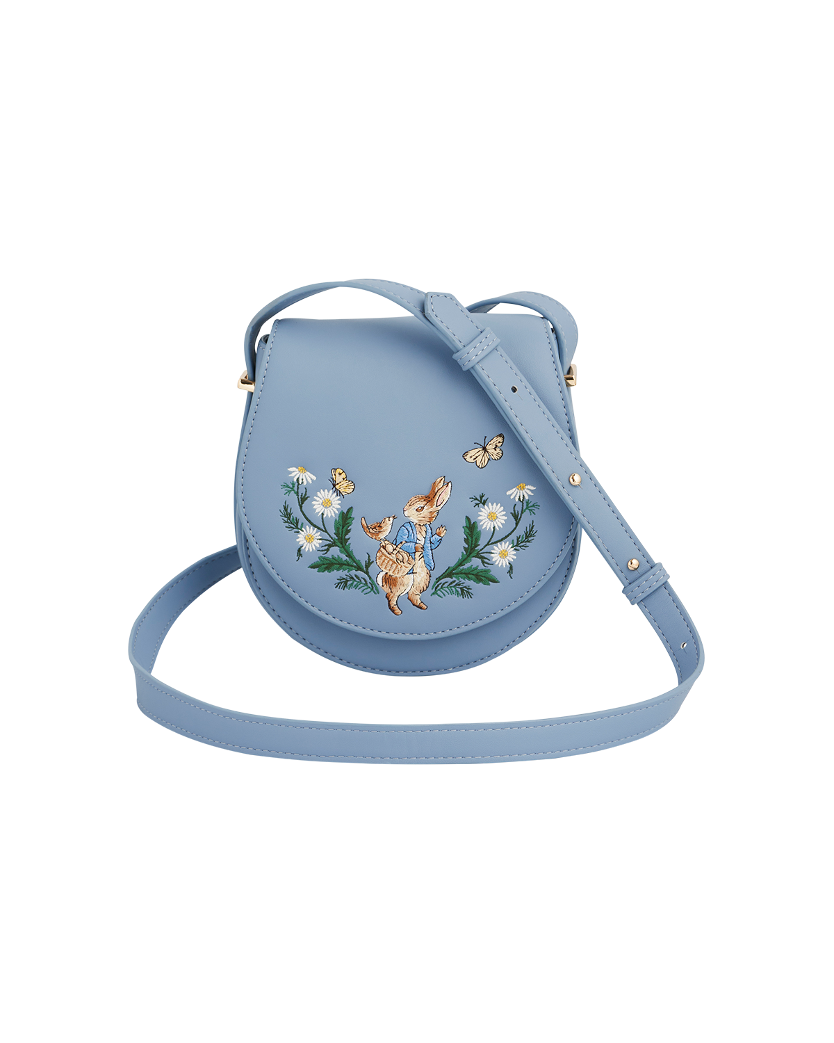 Fable England x Peter Rabbit Blue Saddle Purse, Main, color, Light Blue