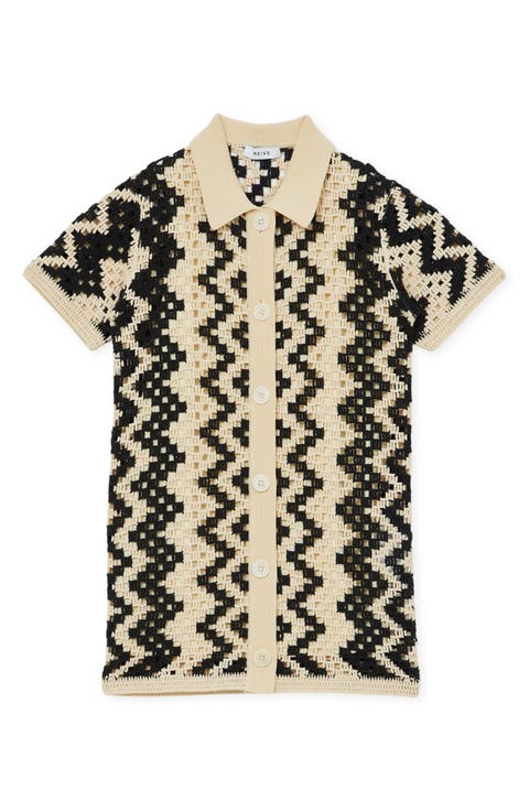 Kids' Natalie Open Stitch Button-Up Polo Dress (Big Kid)