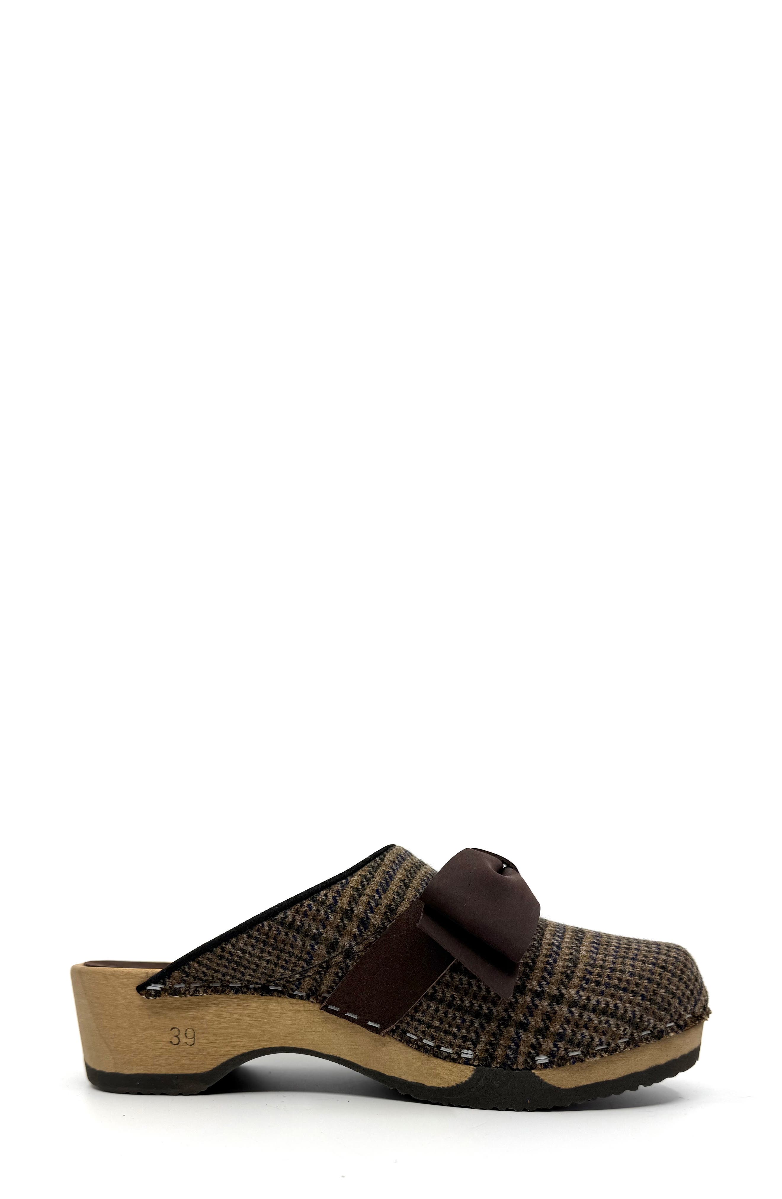 KUNSTEN Embla Bow Clog, Alternate, color, Harris Tweed