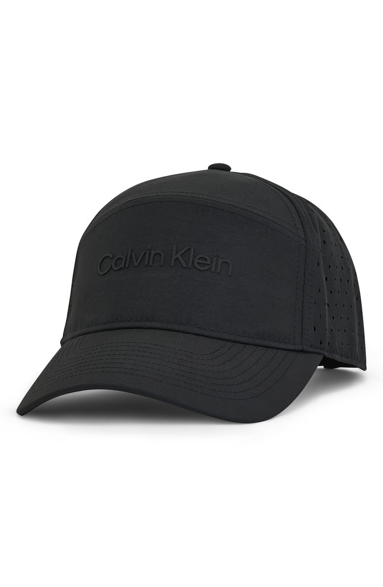 Calvin Klein Racket Sporty Baseball Cap, Main, color, Black