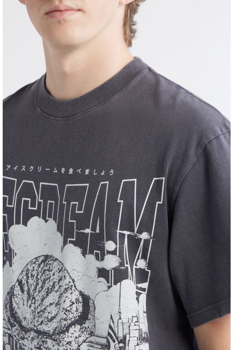 Invasion Oversize Graphic T-Shirt, Alternate, color, CHARCOAL ART