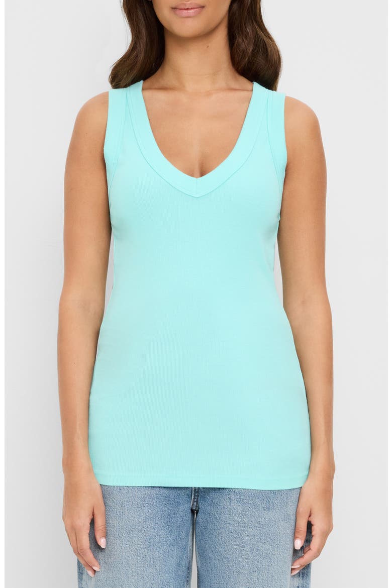Blanche Side Ruched Tank, Main, color, ARUBA