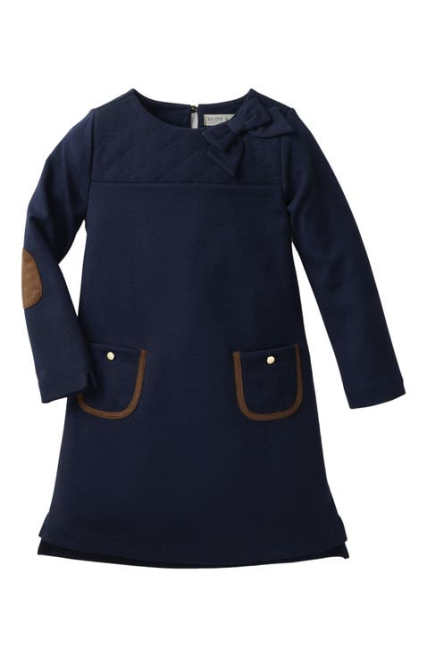 Baby Girls' Quilted Ponte Riding Dress, Infant