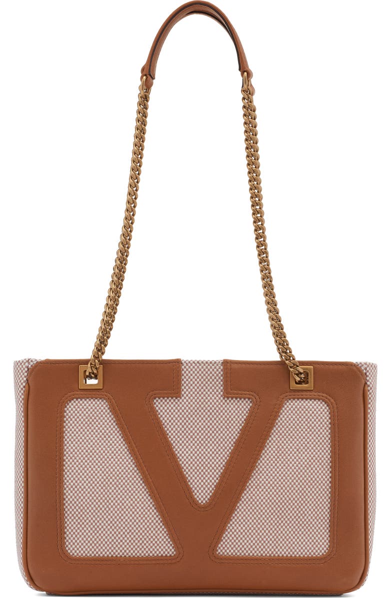 Valentino Garavani Small Viva Superstar Canvas Tote, Main, color, 9Qr Natural Tobacco/ Spice