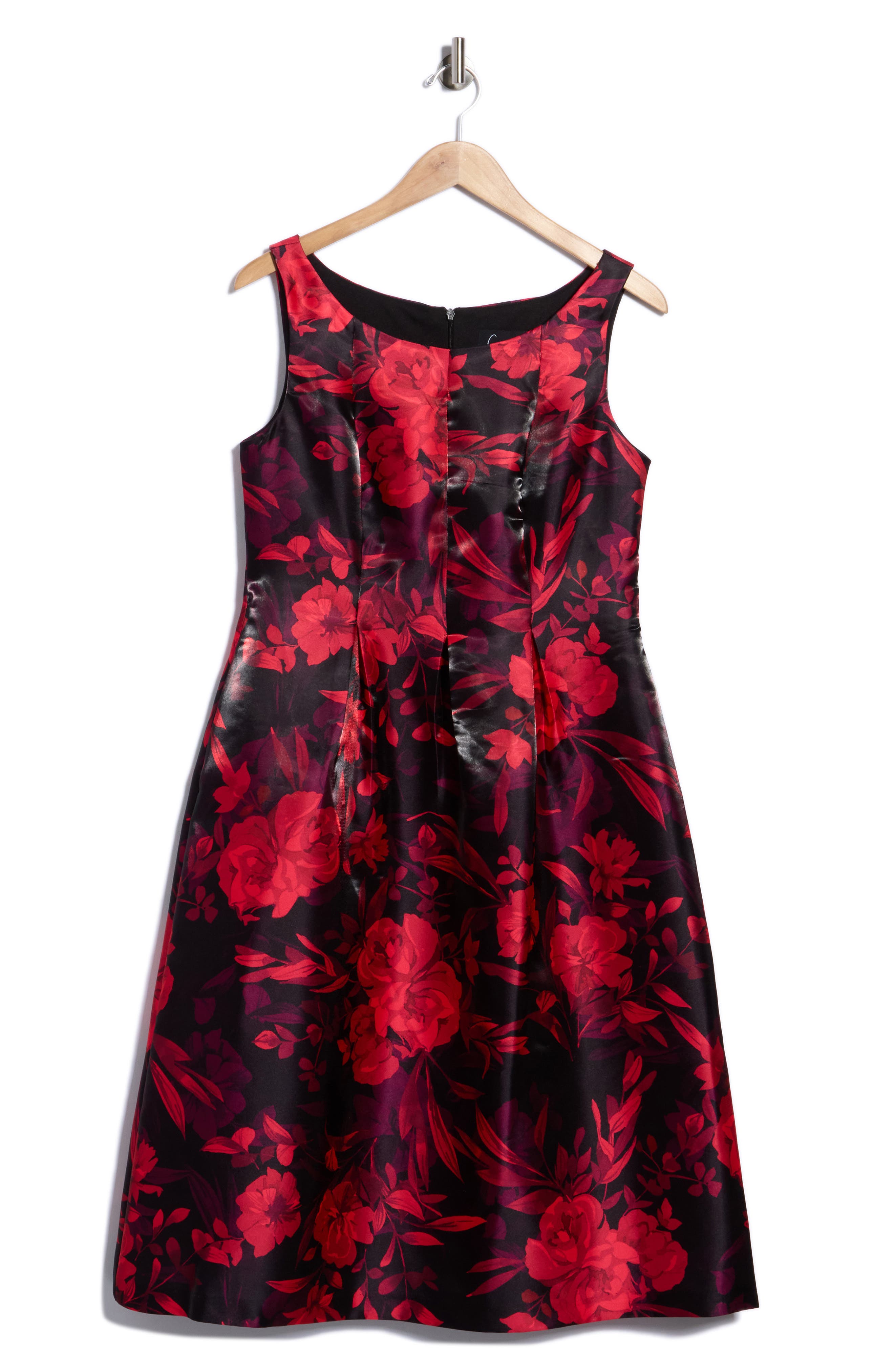 Connected Apparel Floral Mikado Fit and Flare Dress (Women) | Nordstromrack