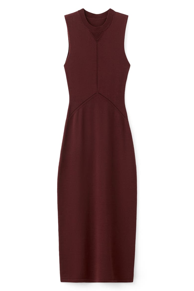 Knit Midi Dress, Main, color, WINE