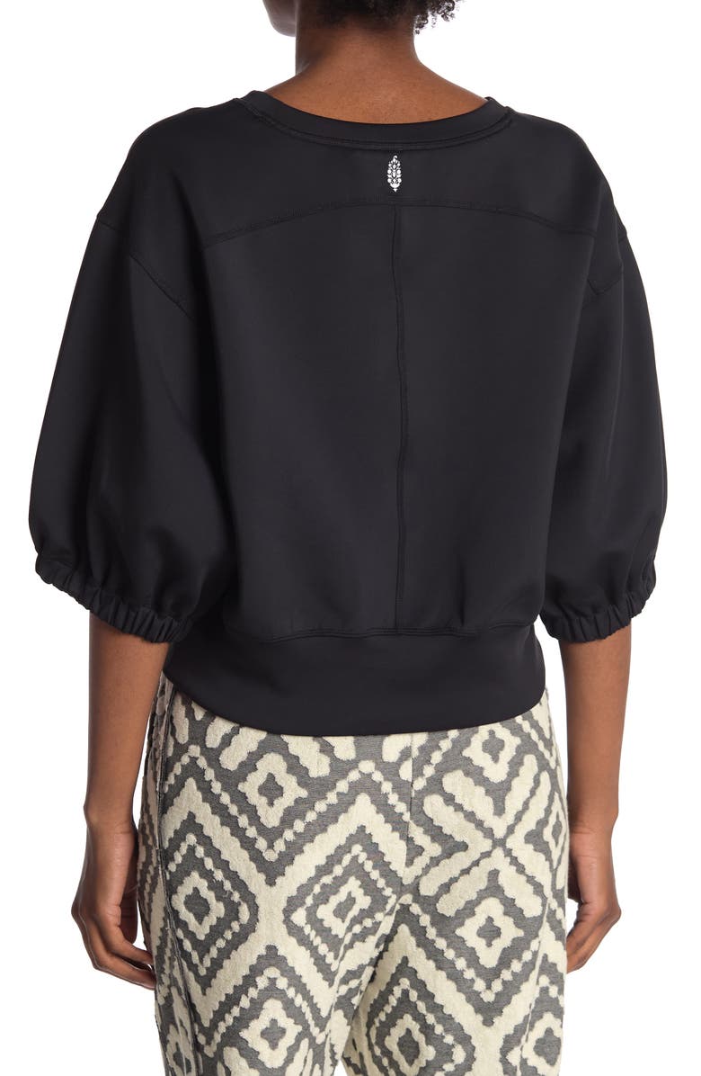 Free People Lead The Pack Puff Sleeve Layering Top, Alternate, color, 