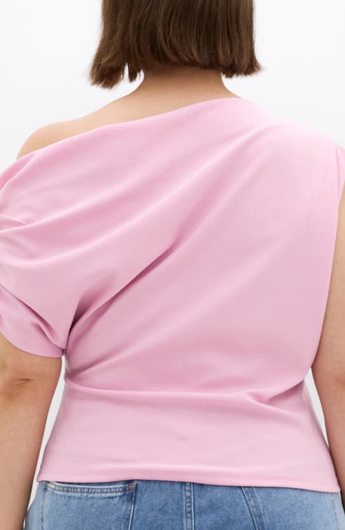 City Chic Imani One-shoulder Top In Pink