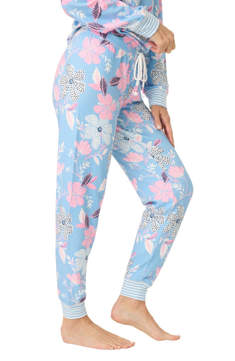 PJ Salvage Tropical Print Banded Pajama Pants, Alternate, color, 