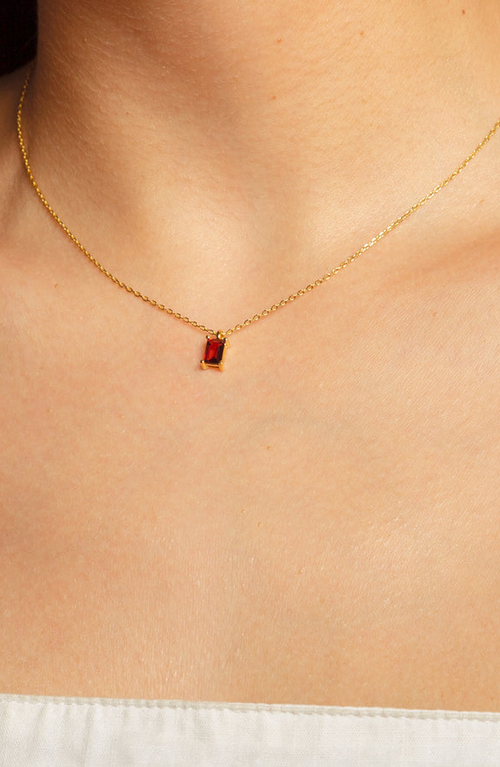 Little Sky Stone Birthstone Necklace In Red