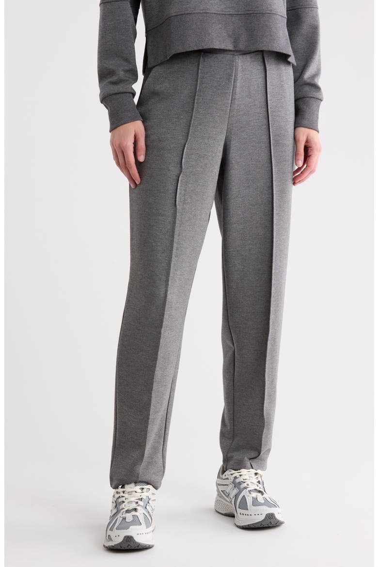 Regina High Waist Pleated Ankle Pants, Main, color, HEATHER BLACK