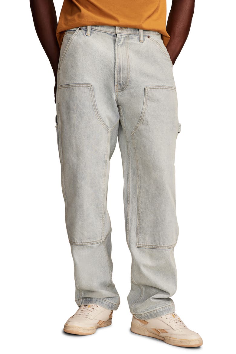 Relaxed Straight Leg Utility Jeans, Main, color, SHORE