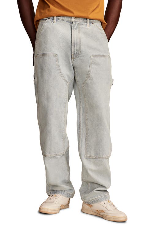 Relaxed Straight Leg Utility Jeans
