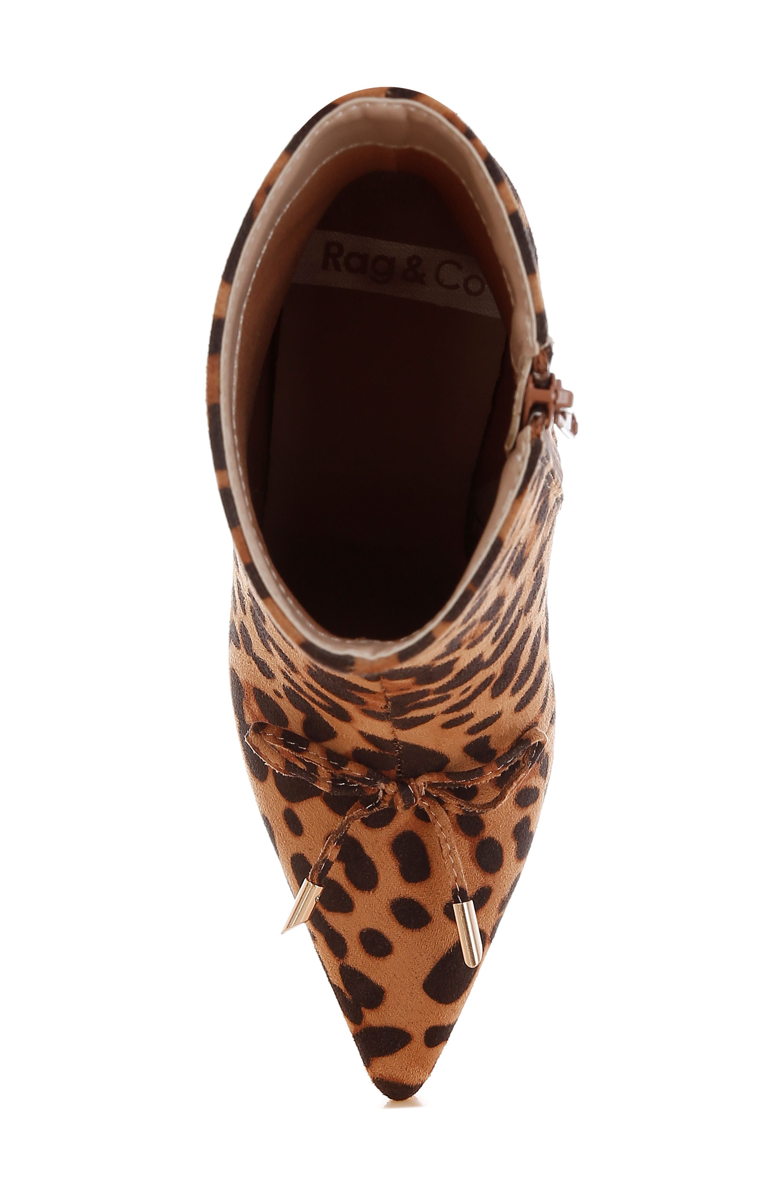 Rag & Co Vilda Pointed Toe Bootie, Alternate, color, Leopard