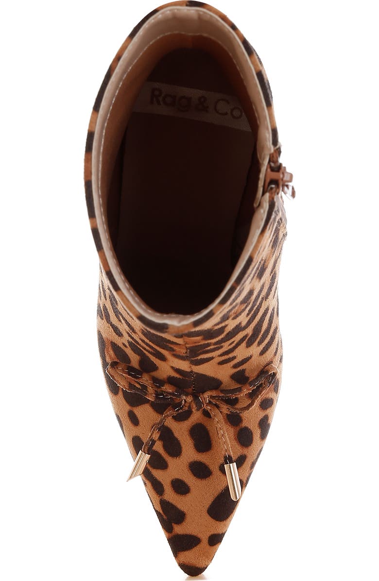 Rag & Co Vilda Pointed Toe Bootie, Alternate, color, Leopard