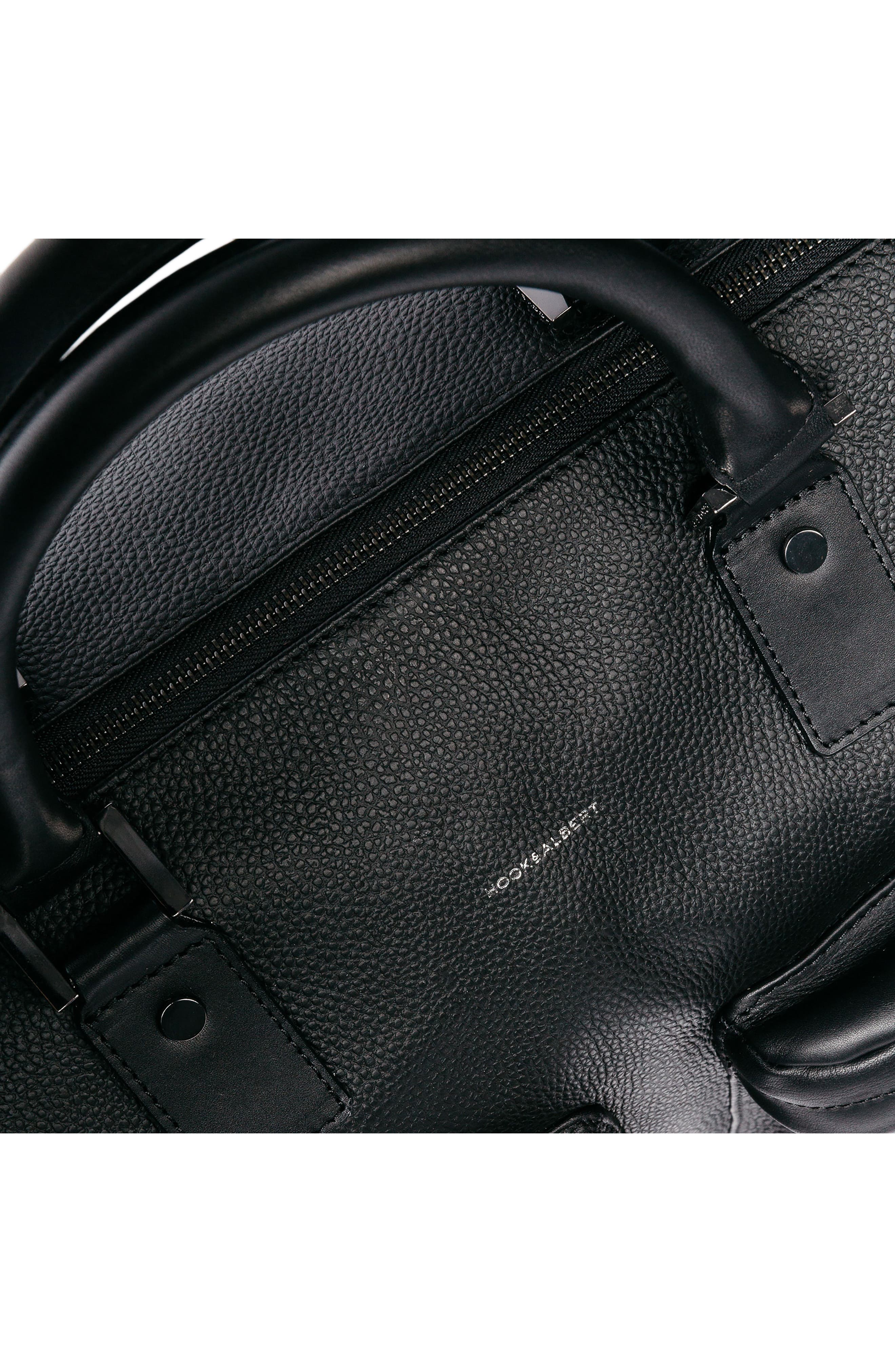 hook + ALBERT Leather Garment Bag, Alternate, color, 